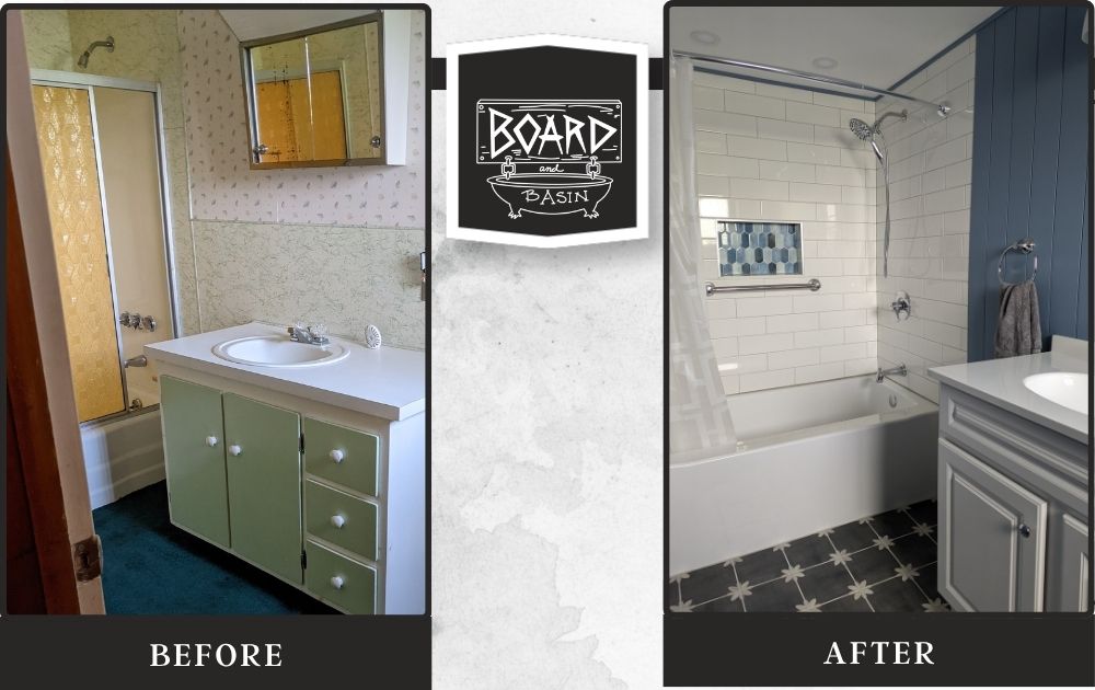 Full bathroom remodel Ghent NY, Columbia County bathroom remodeling - Board and Basin Home Solutions LLC